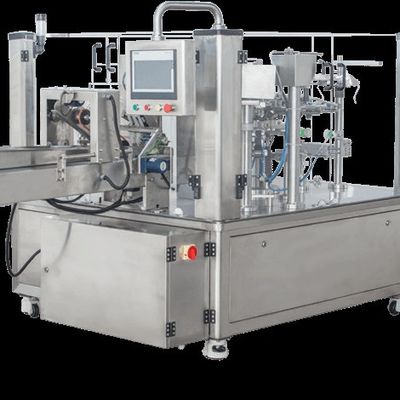 Machine d'emballage automatique de sachets avec système d'élimination de la poussière pour sachets à fond plat dans l'industrie agroalimentaire
